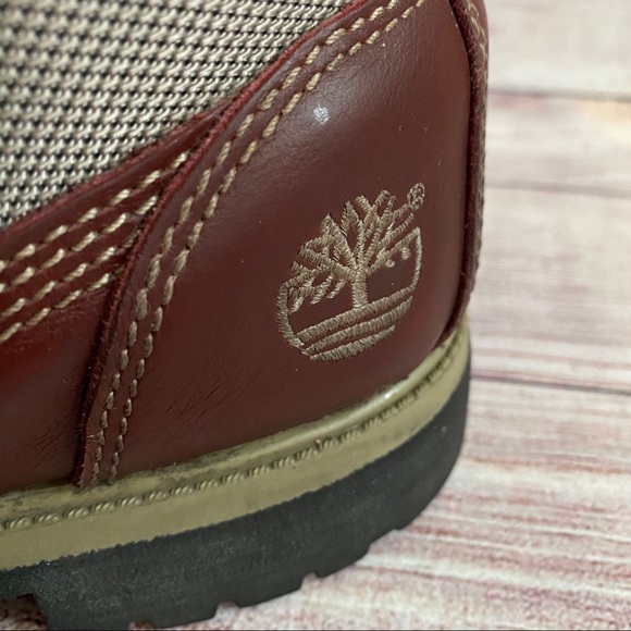 Timberland Canvas & Leather Lace Up Boots Sz 8.5 - Picture 4 of 13